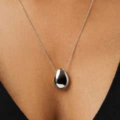 Organic Pebble Pendant Necklace