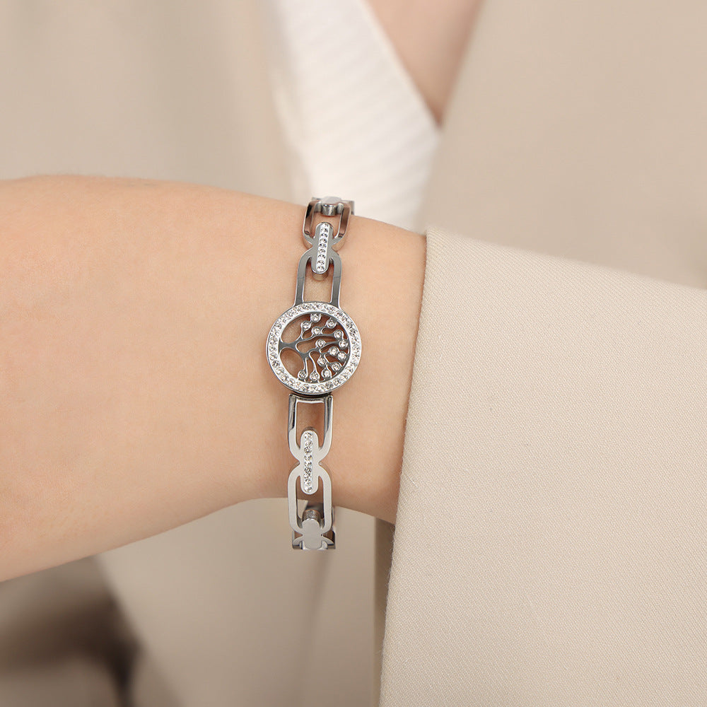 Tree of Life Link Bangle Bracelet