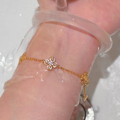Camille Dainty Pavé Clover Bracelet