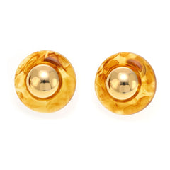 18K Gold-Plated Resin Dome Stud Earrings