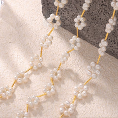 Freshwater Pearl Flower Necklace
