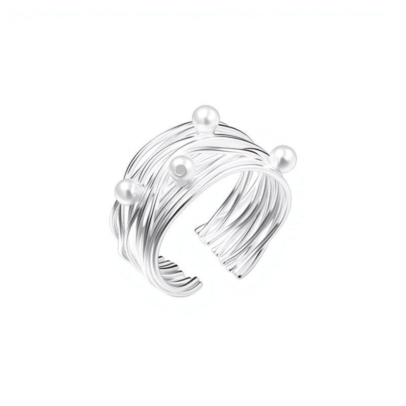 Marielle Vintage-Inspired Pearl Adjustable Ring