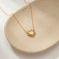 Gold-Tone Heartbeat Pendant Necklace