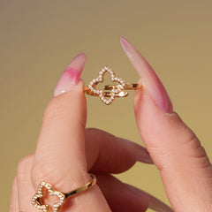 18K Gold-Plated Open Clover Necklace, Earrings or Ring