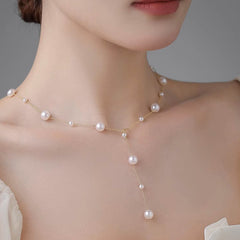 Nicolette Vintage-Inspired Pearl Stardust Choker Necklace