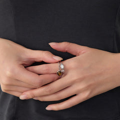 Nicolette Vintage-Inspired Tiger-Eye Adjustable Ring