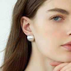 Nadine Brushed Stud Earrings