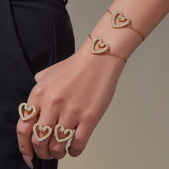 Swan Heart Cubic Zirconia Necklace, Bracelet, Ring or Earrings