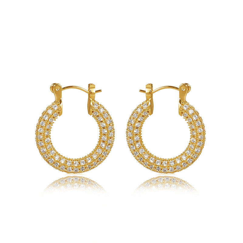 Daphne Vintage-Inspired Pavé Hoop Earrings No. 832827