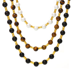 316L Stainless Steel Beaded Toggle Necklaces