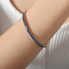 Colored Cubic Zirconia Tennis Bracelet