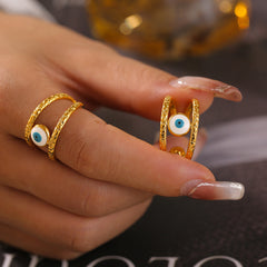 Blue Eye Open Ring
