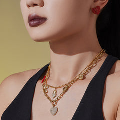 18K Gold-Plated Heart Pendant Jewelry
