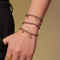 Two-Tone Charm Necklace & Bracelet