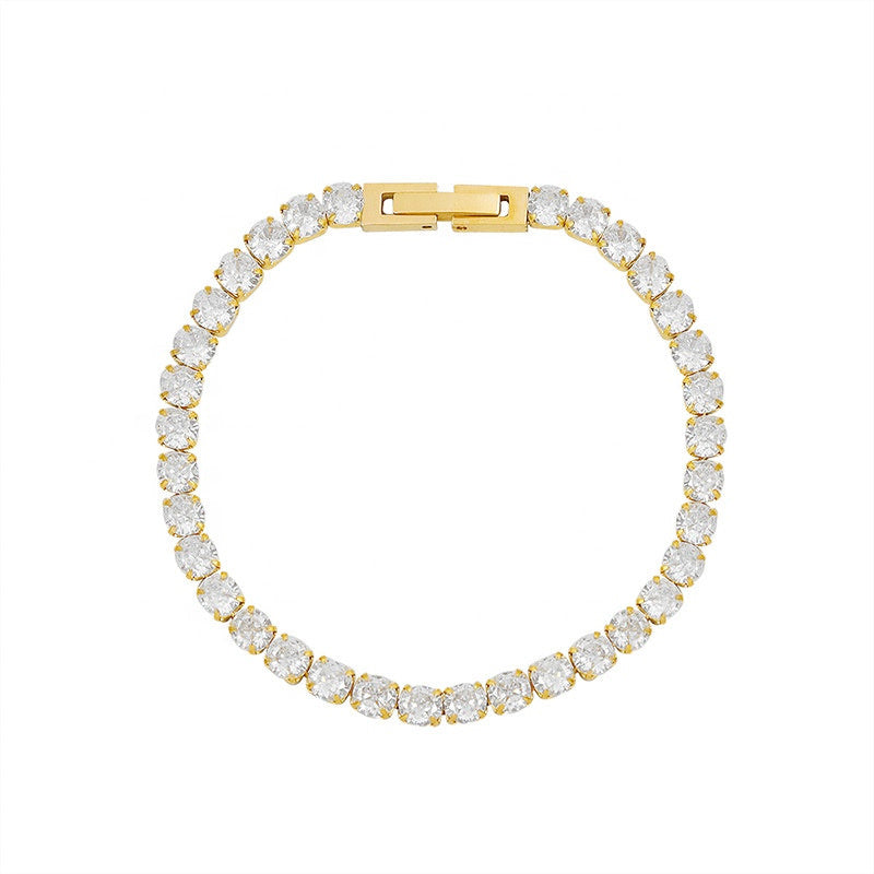 Camille Pavé Stainless Steel Bracelet
