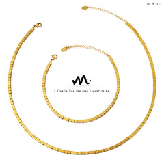 Geometric Accent Chain Necklace