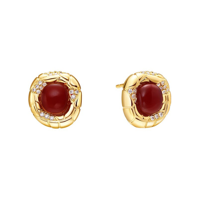 Daphne Vintage-Inspired Snake Stud Earrings