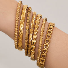 Open Heart and Textured Bangle Designs