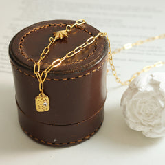 18K Gold-Plated Starburst Tag Pendant Necklace