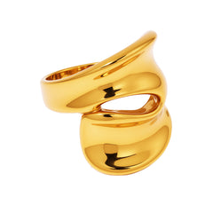 18K Gold-Plated Sculptural Open Ring