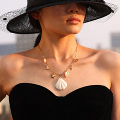 Natural Shell Ocean Charm Necklace