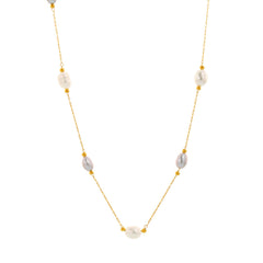 Cultured Freshwater Pearl Bead Chain Necklace