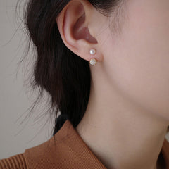 Camille Vintage-Inspired Pearl Stud Earrings No. 264251
