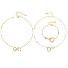 18K Gold-Plated Heart and Figure-Eight Jewelry