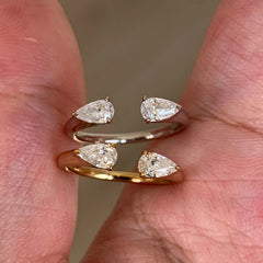 Nicolette Vintage-Inspired Teardrop Adjustable Ring