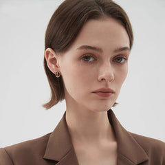 Camille Vintage-Inspired Tiger-Eye Stud Earrings