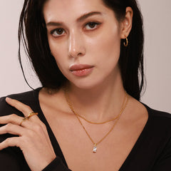 18K Gold-Plated Layered Cubic Zirconia Necklace