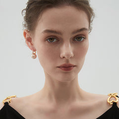 Marielle Pearl Pavé Stud Earrings