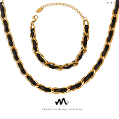 Braided Cord Link Necklace or Bracelet