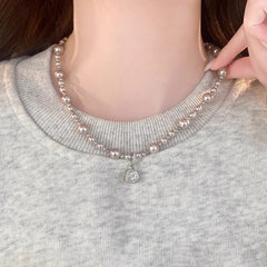 Nadine Dainty Pearl Choker Necklace