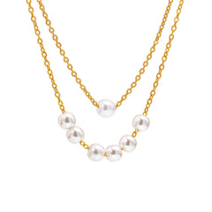 18K Gold-Plated Shell Pearl-Look Necklace Designs