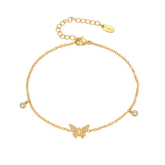 Cubic Zirconia Nature Charm Anklets