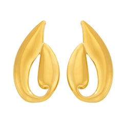 18K Gold-Plated Sculptural Open Drop Earrings