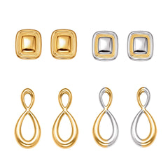 18K Gold-Plated Figure-Eight Drop Earrings