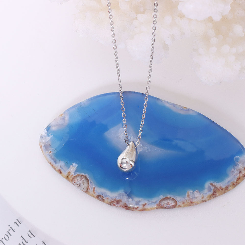 18K Gold-Plated Teardrop Pendant Necklace