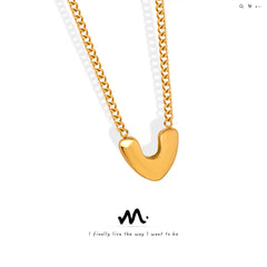 Sculptural Heart Pendant Necklace