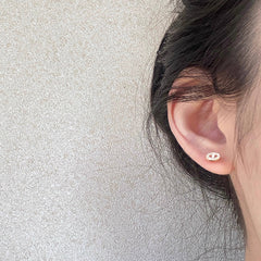 Nadine Dainty Pavé Stud Earrings