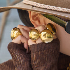 Sculptural Oval Statement Ring Collection