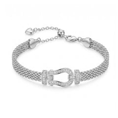 Nicolette Vintage-Inspired Pavé Horseshoe Bracelet