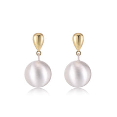 Nicolette Brushed Sphere Stud Earrings