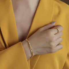 Leaf Texture Necklace and Bracelet