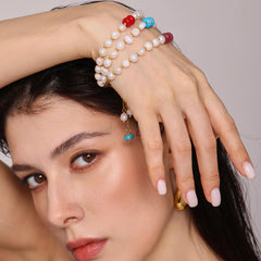 Freshwater Pearl Color Accent Bracelet