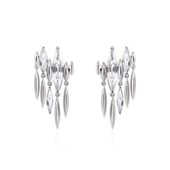 Marielle Organic Pavé Tassel Drop Earrings