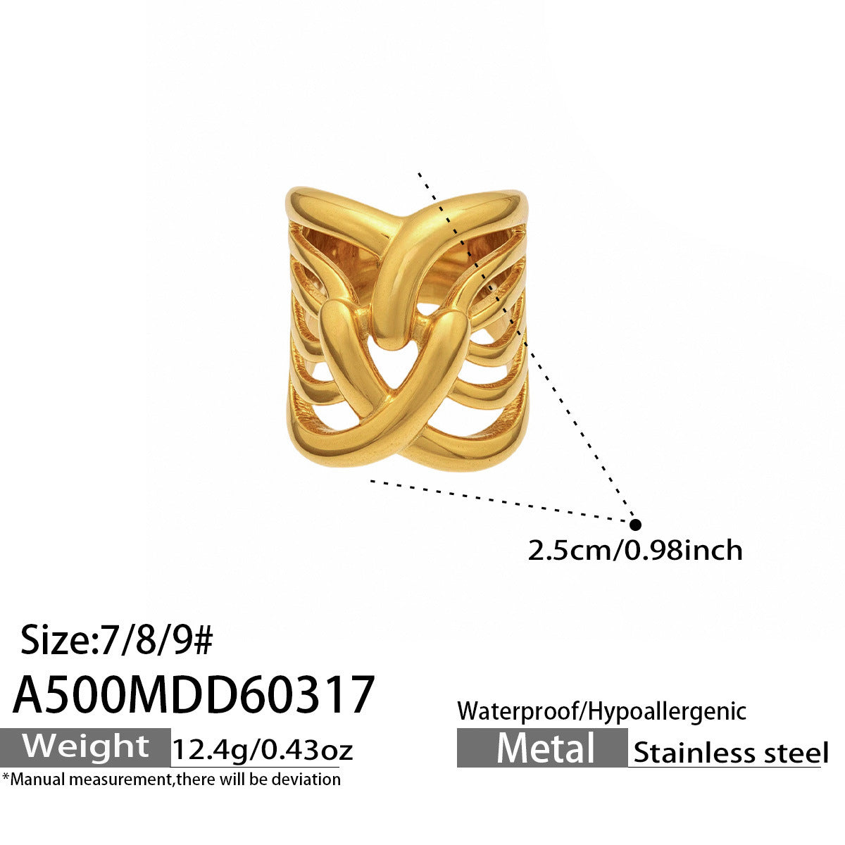 Sculptural Layered Openwork Ring