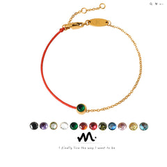 Red Cord Color Accent Bracelet