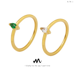 Petite Cubic Zirconia Solitaire Ring